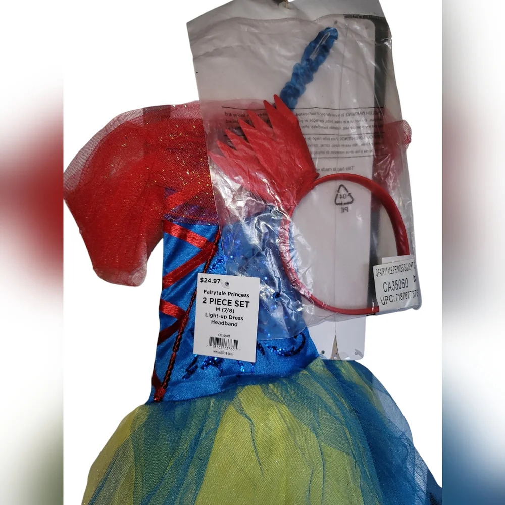 NWT Fairytale Princess Girl's Light Up Halloween Costume Size 7/8 - Picture 4 of 5
